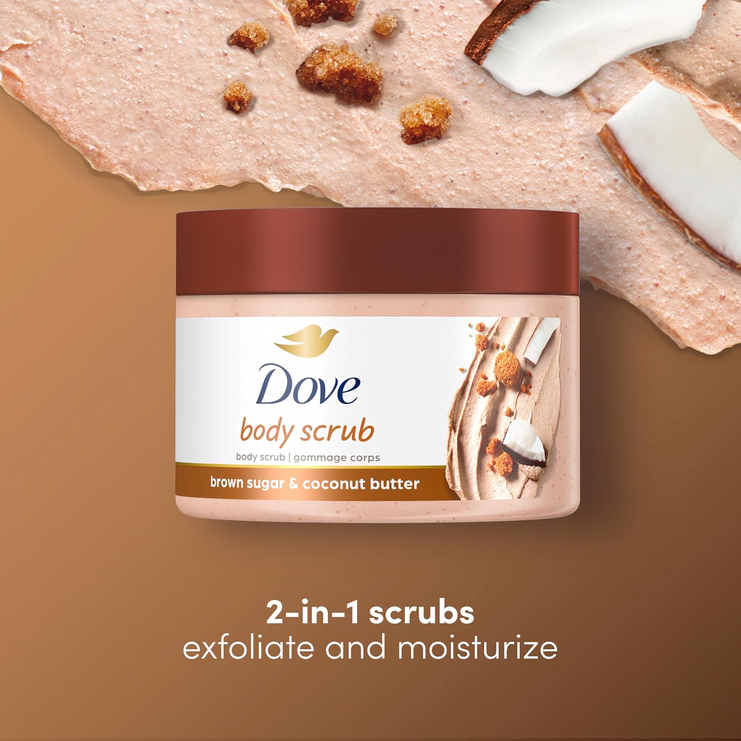 Dove Exfoliating Body Scrub Brown Sugar & Coconut Butter 10.5 oz (298 g) - view 6